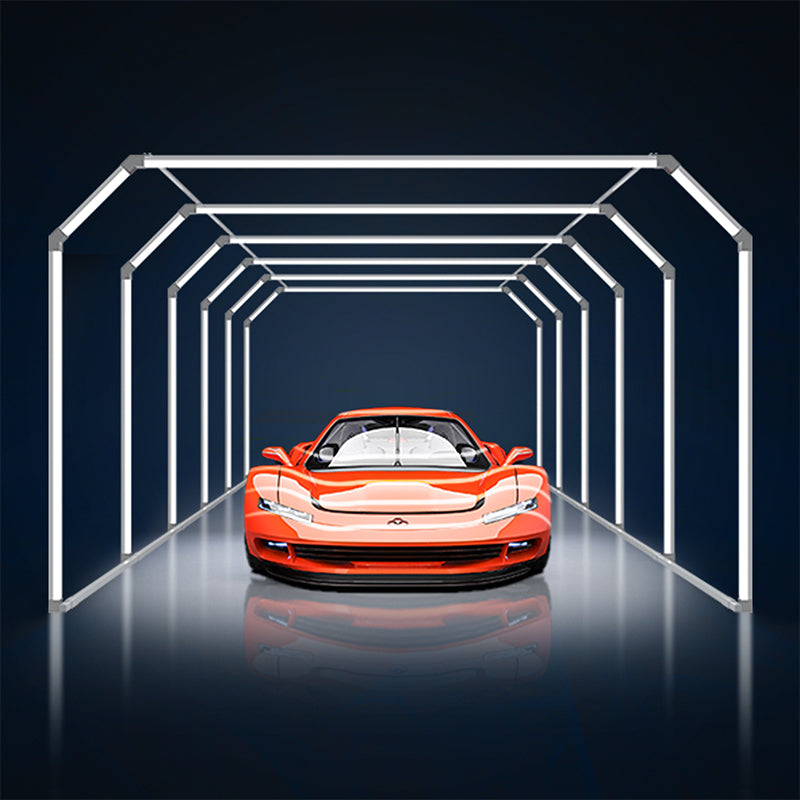 Large LED light arch tunnel for race car