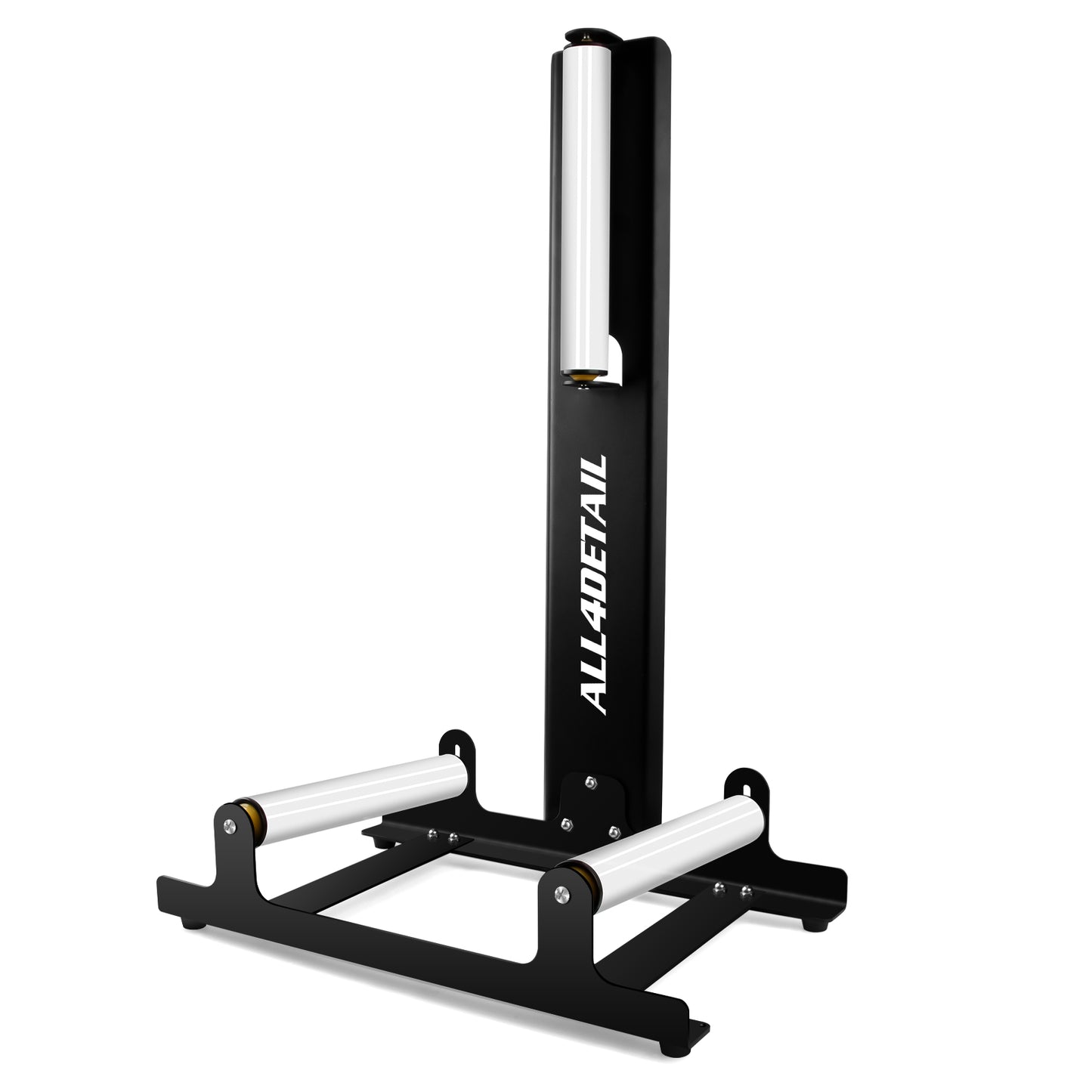 Rolling Wheel Detailing Stand side angle image with no tire