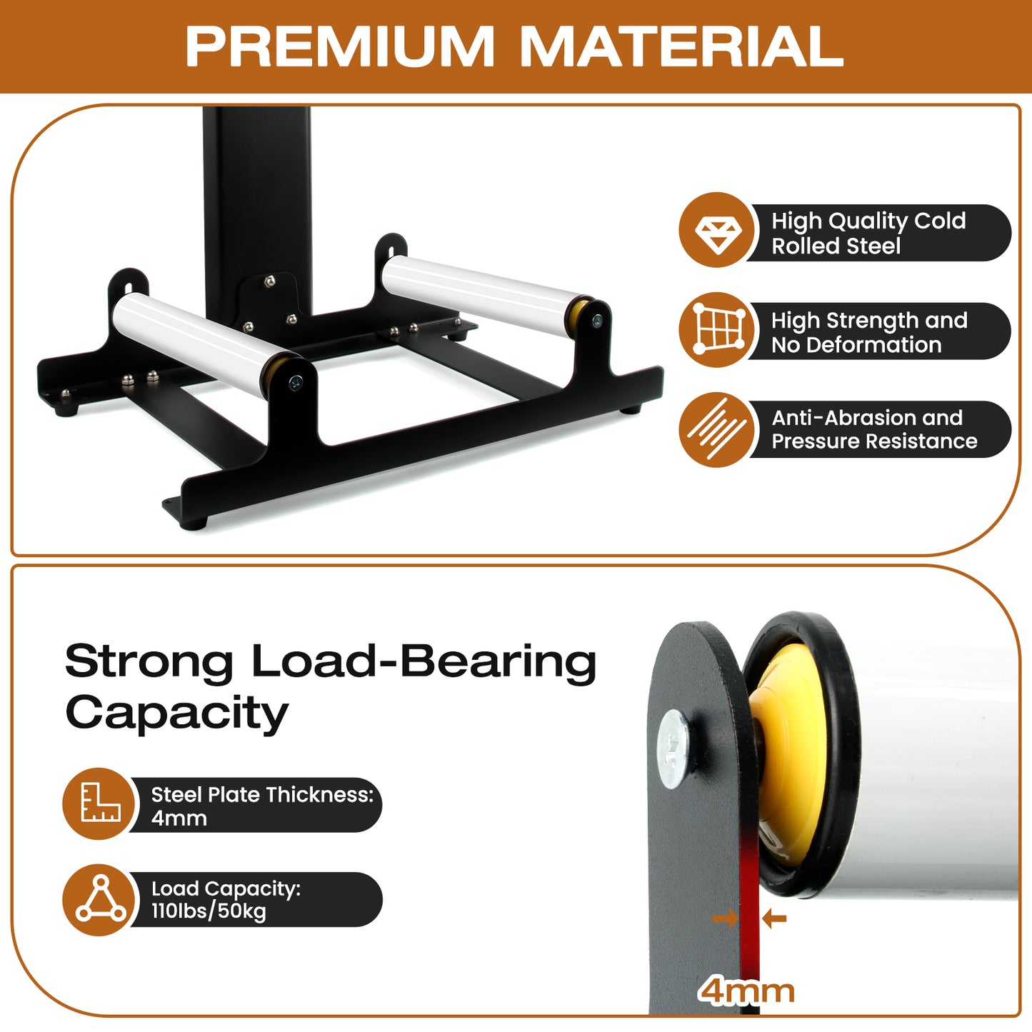Rolling Wheel Detailing Stand Material for Strong Load-bearing capacity