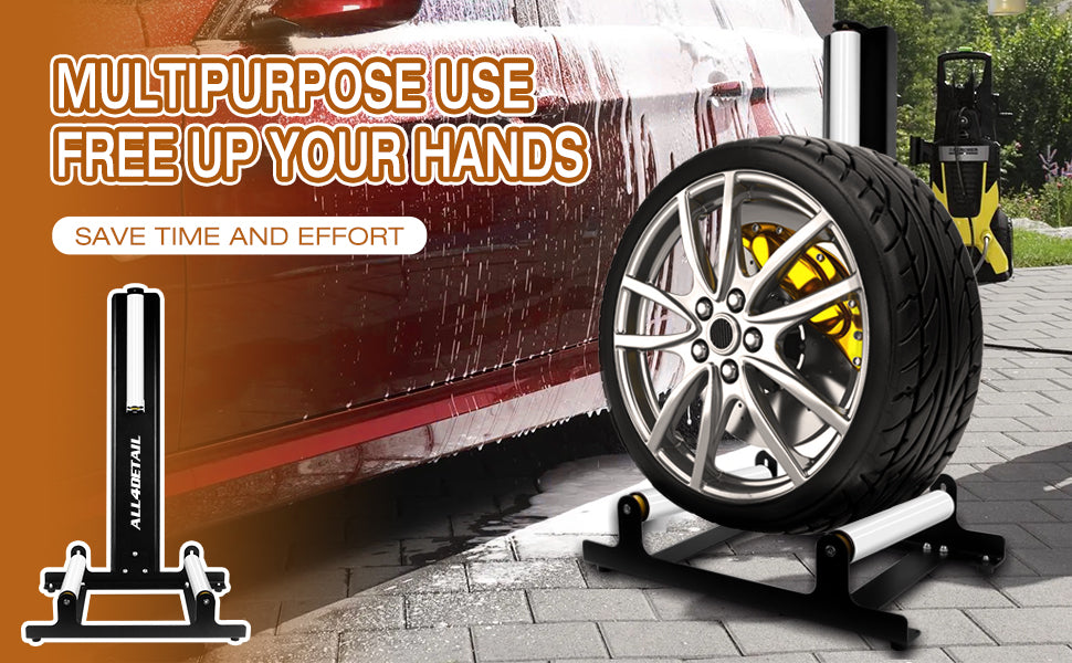 Rolling Wheel Detailing Stand for home and business
