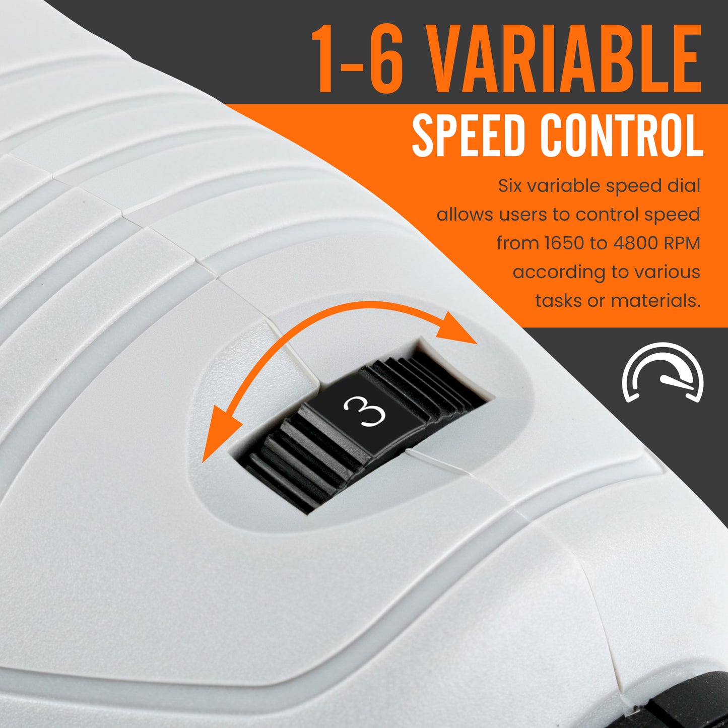 Dual Action (DA) Polisher with 6 variable speed control